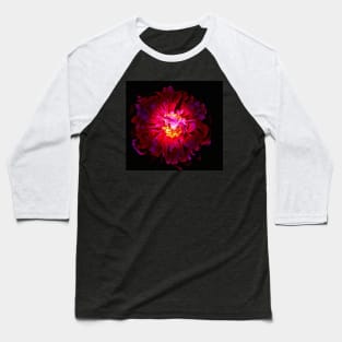 Red Peony Flower Baseball T-Shirt